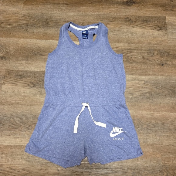 Vintage Nike Romper  Racerback Shorts Gym Athleisure Womens Size S Blue - Picture 1 of 10